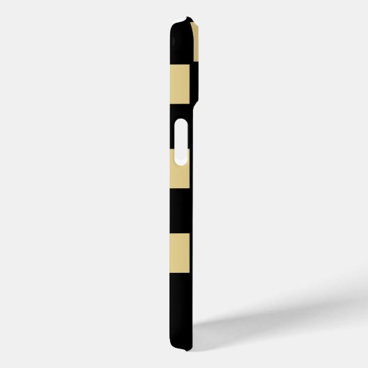 Personalisierter Schwarz/Gold-Karo Case-Mate iPhone Hülle (Rückseite / Rechts)