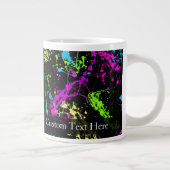 Personalisierter Schwarz/Neon-Spritzer Jumbo-Tasse (Rechts)