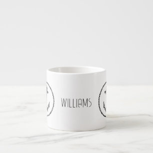 Personalisierter Schwarz-Weiß-Anker Espressotasse