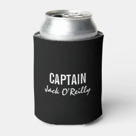 Personalisierter Schwarz-Weiß-Captain Dosenkühler