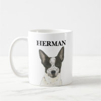 Personalisierter Schwarz-Weiß-Heeler-Kampfhund