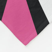 Personalisierter Schwarz-weiß rosa Niedlicher Ping Fleecedecke (Ecke)