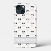 Personalisierter Schwarz-Weiß-Shih-Tzu-Hund Case-Mate iPhone Hülle (Rückseite)