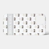 Personalisierter Schwarz-Weiß-Shih-Tzu-Hund Case-Mate iPhone Hülle (Rückseite (Horizontal))