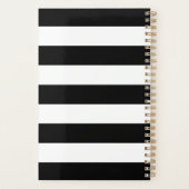 Personalisierter Schwarz-Weiß-Streifen Planer (Rückseite)