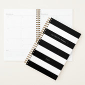 Personalisierter Schwarz-Weiß-Streifen Planer (Anzeige)