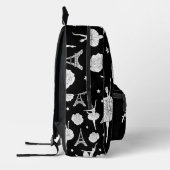 Personalisierter Schwarz-Weiß-Tanz Bedruckter Rucksack (Links)