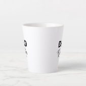 Personalisierter Schwarz-Weiß-Vater des Bräutigams Milchtasse (Vorderseite)