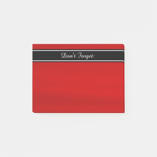 Personalisierter Schwarz-weißer Beitrag Post-it Klebezettel (Vorderseite)