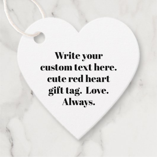 Personalisierter Schwarz-weißer benutzerdefinierte Geschenkanhänger (Vorderseite)