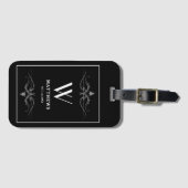 Personalisierter schwarz-weißer Gepäckträger Gepäckanhänger (Vorderseite (Horizontal))