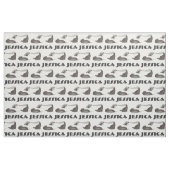 Personalisierter Schwarz-weißer Gestochen Schuhtan Stoff (Fat Quarter (45,7 x 55,9 cm))