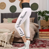 Personalisierter Schwarz-weißer gestreifter Hausti Capri Leggings