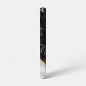 Personalisierter Schwarz-weißer Marmor Samsung Galaxy Hülle (Linke Seite)