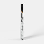 Personalisierter Schwarz-weißer Marmor Samsung Galaxy Hülle (Rechte Seite)