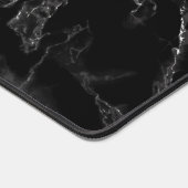 Personalisierter Schwarz-weißer Marmorstil Schreibtischunterlage (Ecke)