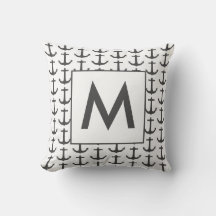 Personalisierter Schwarz-weißer Nautikanker