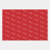 Personalisierter Schwarz-weißer Red Dog Themenurla Geschenkpapier Set (Vorderseite 3)