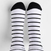 Personalisierter Schwarz-weißer Strip Golf Club Socken (Oben)