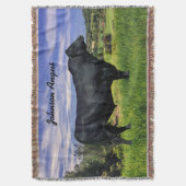 Personalisierter Schwarz-Winkel-Wurzelknopf Decke (Vorderseite Vertikal)