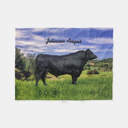 Personalisierter Schwarz-Winkel-Wurzelknopf Fleecedecke (Vorderseite (Horizontal))