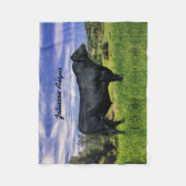 Personalisierter Schwarz-Winkel-Wurzelknopf Fleecedecke (Vorderseite)