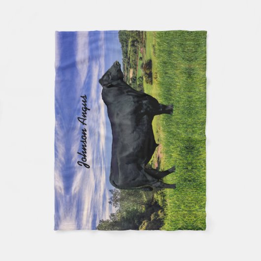 Personalisierter Schwarz-Winkel-Wurzelknopf Fleecedecke (Vorderseite)