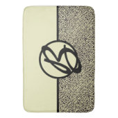 Personalisierter Schwarzcreme-Leopard Badematte (Vorderseite Vertikal)