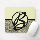 Personalisierter Schwarzcreme-Leopard Mousepad (Mit Mouse)