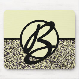 Personalisierter Schwarzcreme-Leopard Mousepad