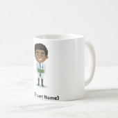 Personalisierter schwarzer/afrikanischer kaffeetasse (VorderseiteRechts)