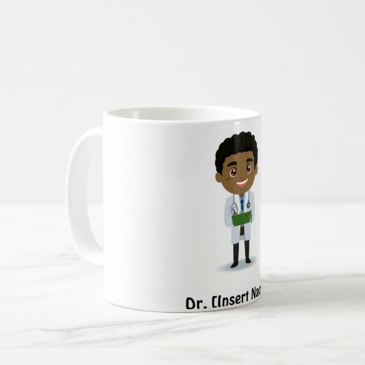Personalisierter schwarzer/afrikanischer kaffeetasse (Vorderseite Links)