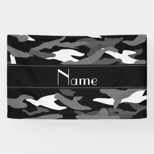 Personalisierter schwarzer banner (Horizontal)