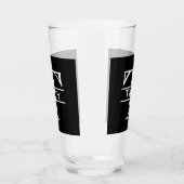 Personalisierter schwarzer Blockbuchstabe mit Mono Glas (Links)