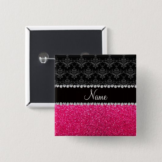 Personalisierter schwarzer button (Vorne & Hinten)