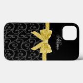 Personalisierter schwarzer Case-Mate iPhone hülle (Rückseite (Horizontal))