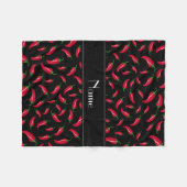 Personalisierter schwarzer Chilinamenspfeffer Fleecedecke (Vorderseite (Horizontal))