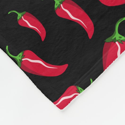 Personalisierter schwarzer Chilinamenspfeffer Fleecedecke (Ecke)