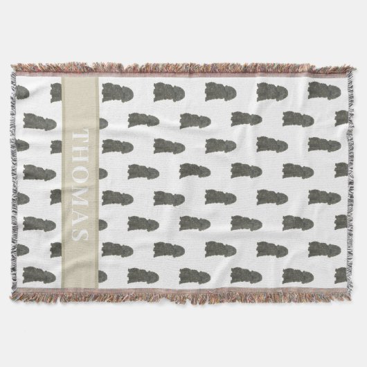 Personalisierter schwarzer Cocker Spaniel Decke (Vorderseite)