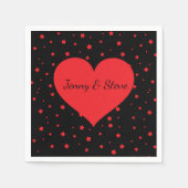 Personalisierter schwarzer Cocktail Servietten (Vorderseite)