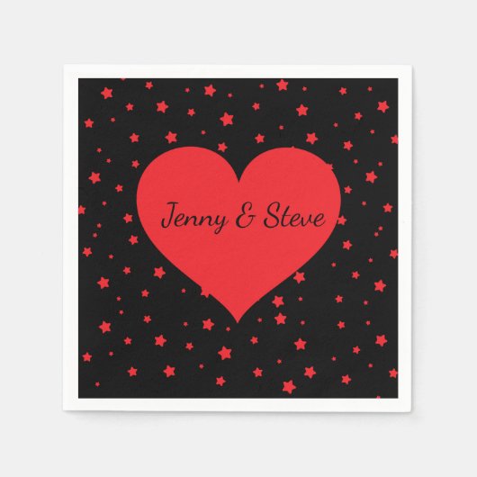 Personalisierter schwarzer Cocktail Servietten (Vorderseite)