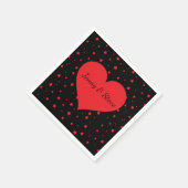 Personalisierter schwarzer Cocktail Servietten (Ecke)