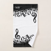 Personalisierter schwarzer durcheinandergebrachter badhandtuch set (Handtuch)