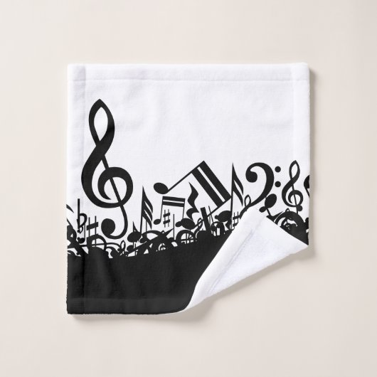 Personalisierter schwarzer durcheinandergebrachter badhandtuch set (Waschlappen)