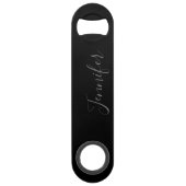 Personalisierter Schwarzer Flaschenöffner (Rückseite)