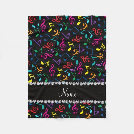 Personalisierter schwarzer fleecedecke (Vorderseite)