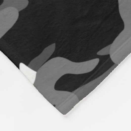 Personalisierter schwarzer fleecedecke (Ecke)