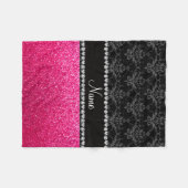 Personalisierter schwarzer fleecedecke (Vorderseite (Horizontal))