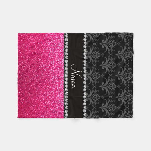 Personalisierter schwarzer fleecedecke (Vorderseite (Horizontal))