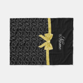 Personalisierter schwarzer fleecedecke (Vorderseite (Horizontal))